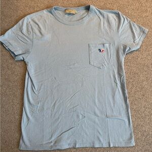 Maison kitsune Light blue tee French fox
